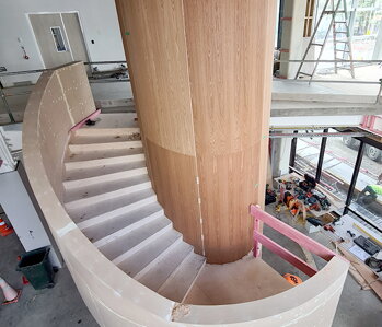 Schodisko Wellington Children's Hospital - v procese budovania