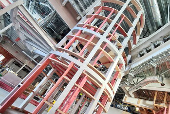 Schodisko Wellington Children's Hospital - výstavba