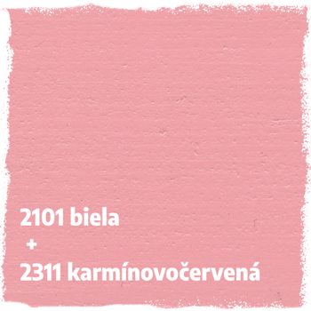 100g 2101 biela + 10g 2311 karmínovočervená 100g 2101 biela + 10g 2311 karmínovočervená