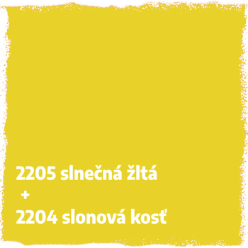 10g 2205 slnečná žltá + 10g 2204 slonová kosť 10g 2205 slnečná žltá + 10g 2204 slonová kosť