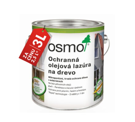OSMO Ochranná Olejová Lazúra - AKCIA 3 l za cenu 2,5 l
