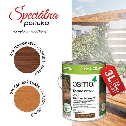 OSMO - TERASOVÝ OLEJ - AKCIA 3 l za cenu 2,5 l