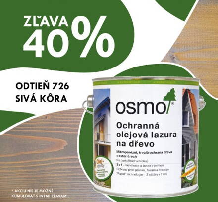 OSMO Ochranná Olejová Lazúra 726 - TOTÁLNY VÝPREDAJ